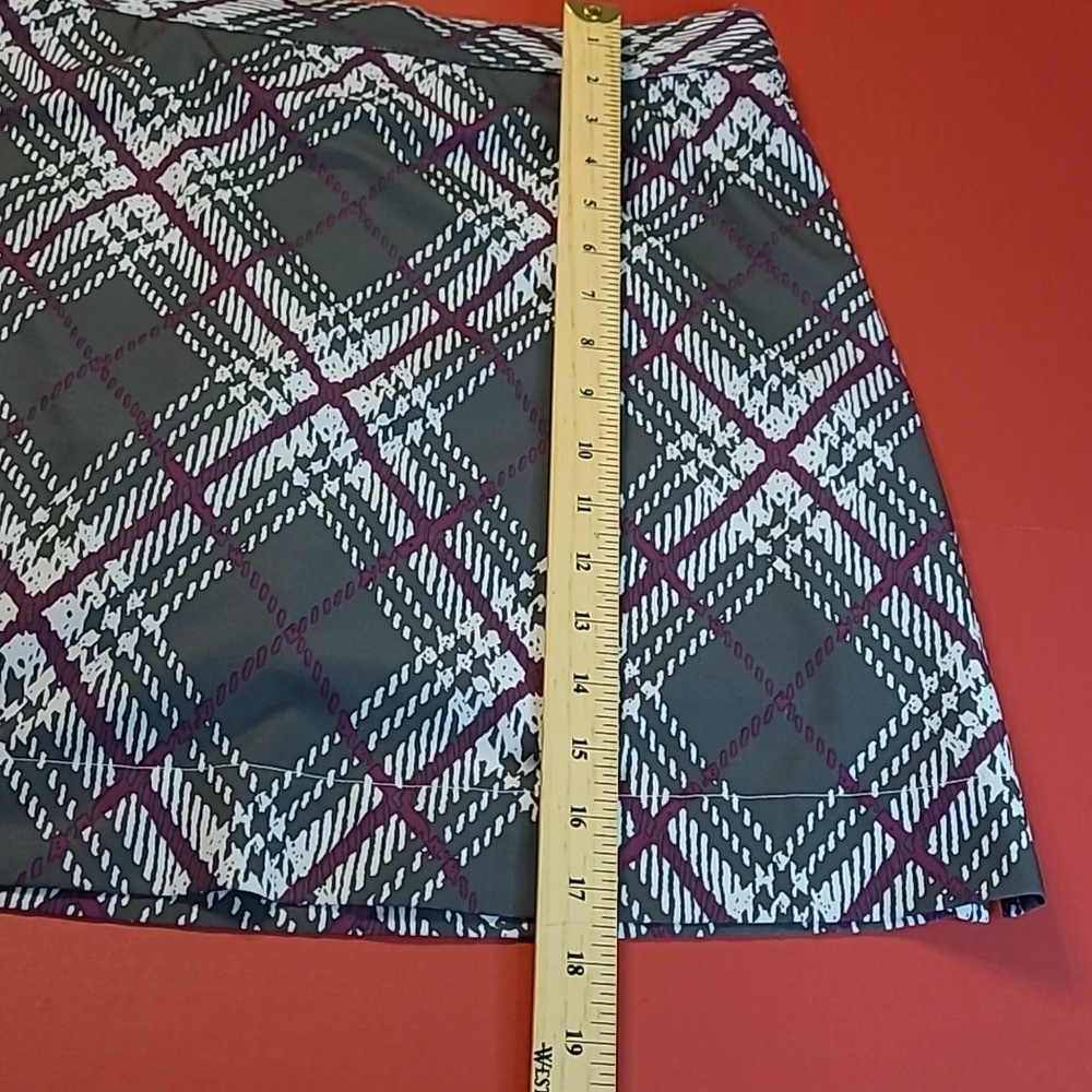 GORDON COOPER GOLF Plaid Gray and Red Women's Skirt SIZE 12 - Picture 5 of 12